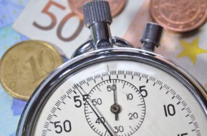 Cronómetro con dinero