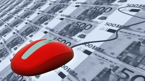 Ratón de ordenador y dinero